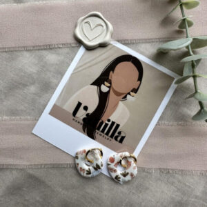 Boucles d’oreilles motif florale ❀