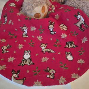 Bavoir rond "Douce forêt"