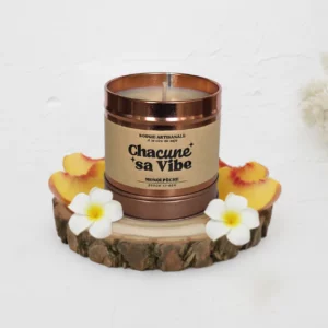 Bougie artisanale - Monoï Pêche - 200gr