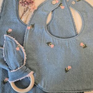 Coffret de naissance "Denim fleuri"