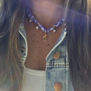 Collier bandana Lilas