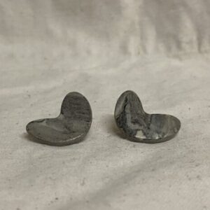 Boucle d'oreille cœur marbré