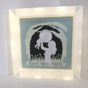 Cadre 3D Lumineux "Love you mom"