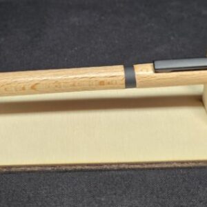 Stylo bille en chêne massif, mécanisme noir mat