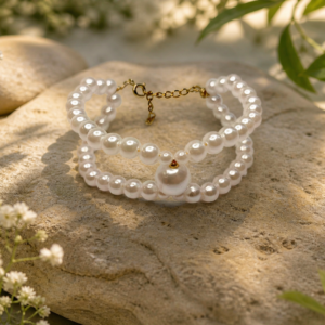 Bracelet reglable nacré