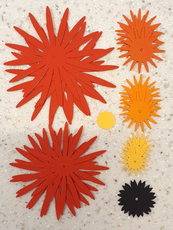 Gerbera formes découpées