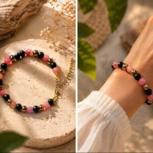 Bracelet or 18k & pierres