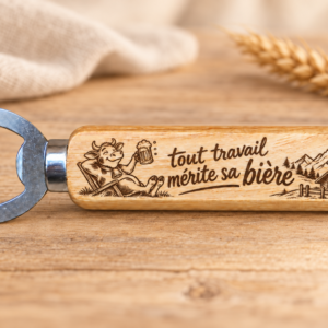 Décapsuleur en bois - Illustrations à choix ou personnalisé