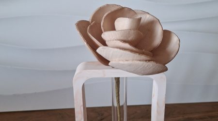 Vase soliflore en plâtre