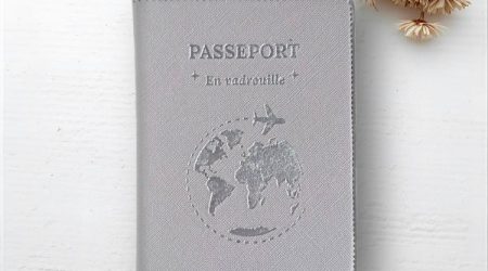 Etui passeport en simili cuir Gris – En vadrouille