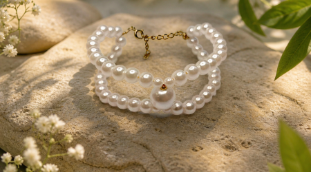 Bracelet reglable nacré